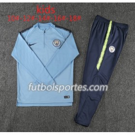 Manchester City Niño Sudadera de Entrenamiento Trajes Azul 2018/2019
